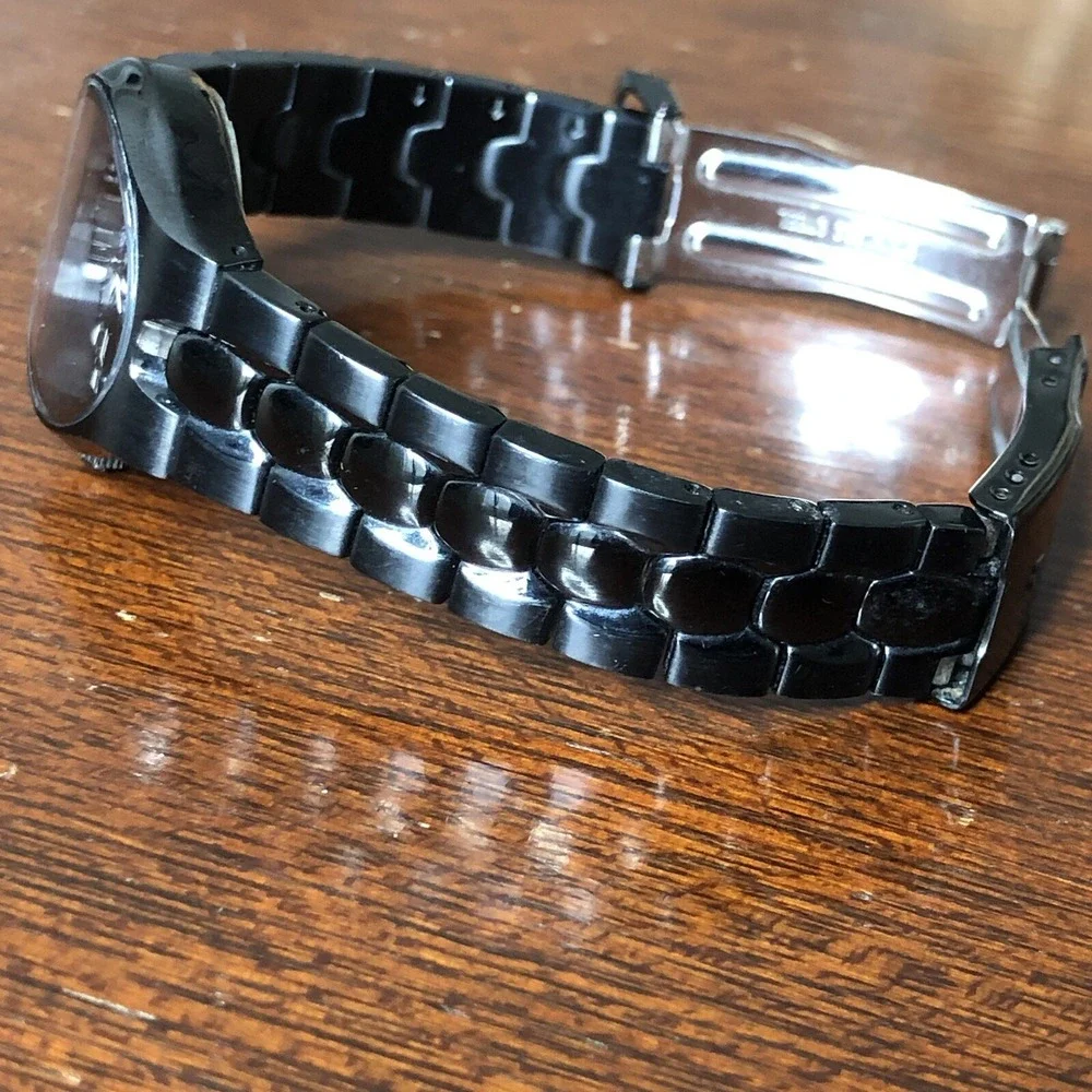 Bulova Marine Star 29mm‎ Black Date Dial Quartz Watch New Battery Works